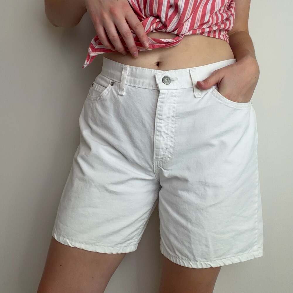 Vintage White Denim Shorts